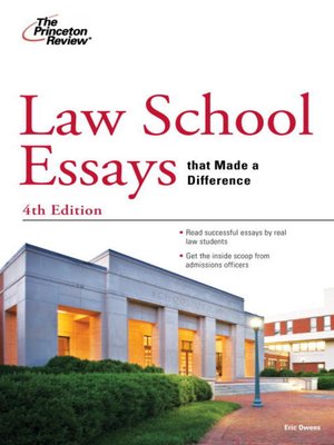 cover image of Law School Essays that Made a Difference